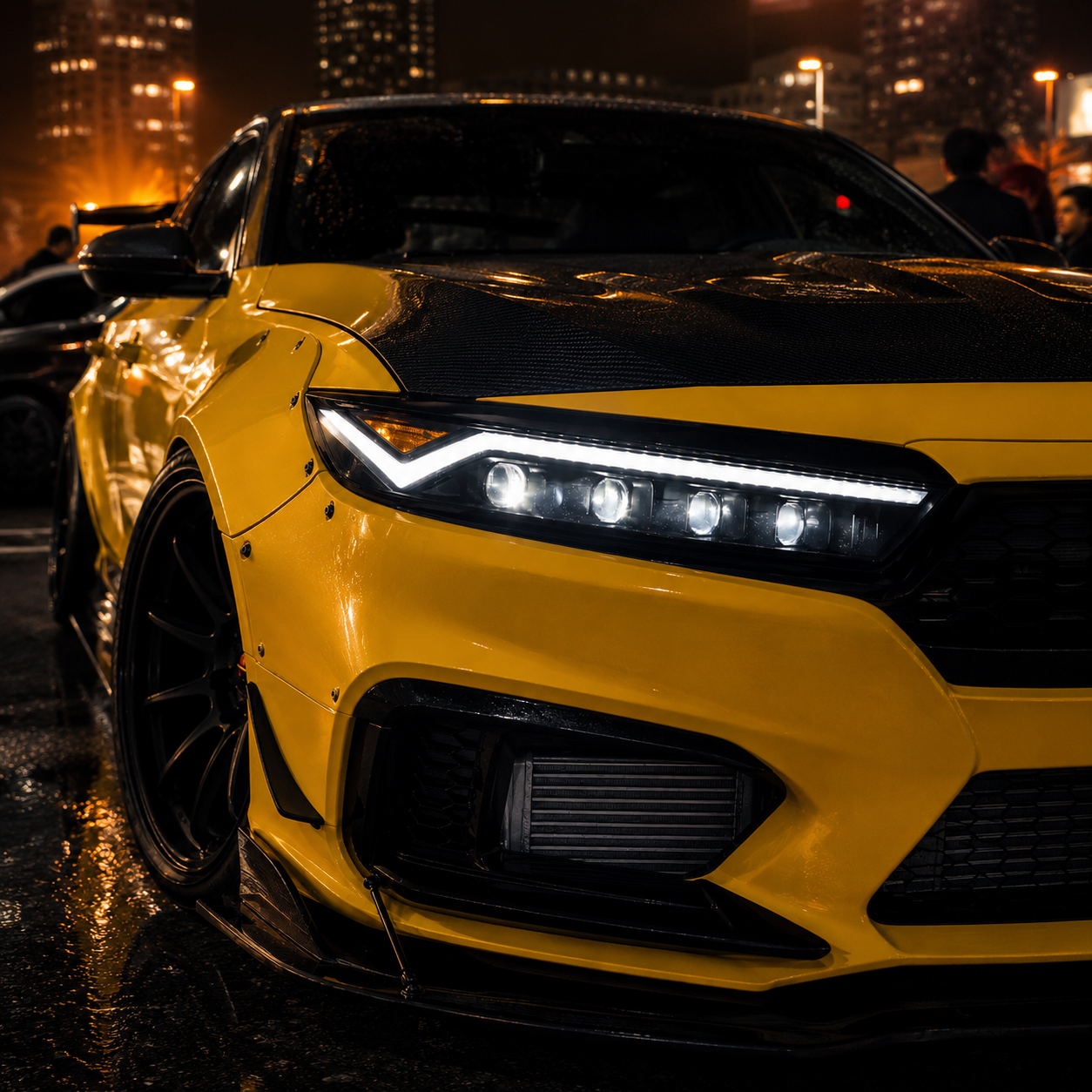 2023-2026 Honda Accord LED Quad Projector Headlights — yellow car meet — H-ACC11