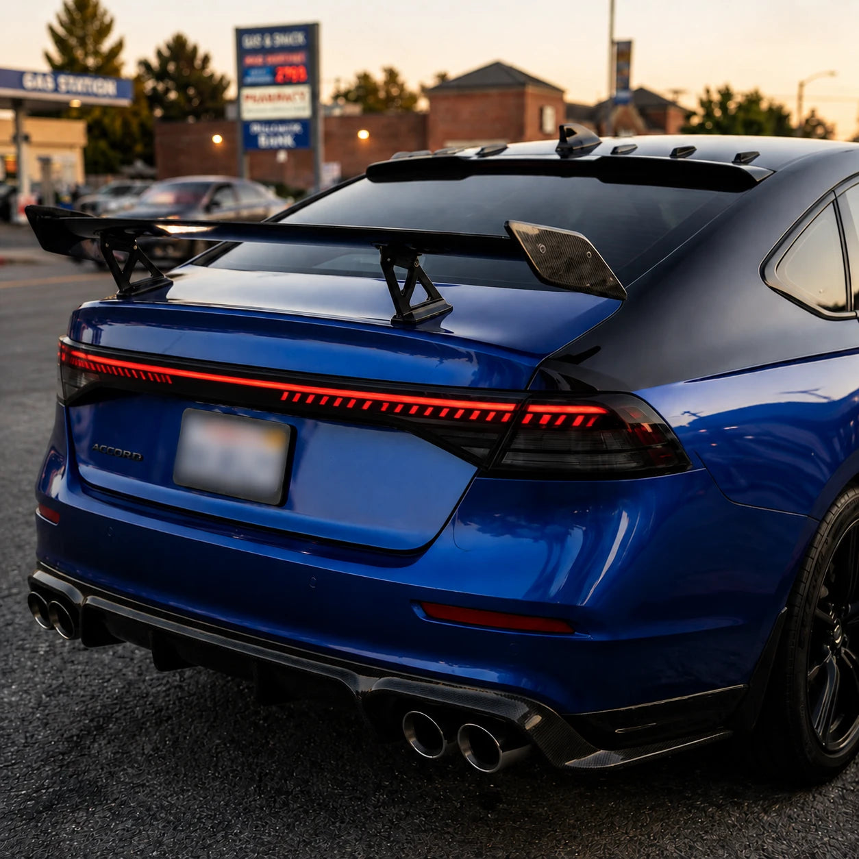 2023-2026 Honda Accord 11th Gen Sequential LED Tail Lights — sunset parking look — T-ACC11-SR