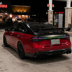 2023-2026 Honda Accord 11th Gen Sequential LED Tail Lights — street rear night view — T-ACC11-SRGB