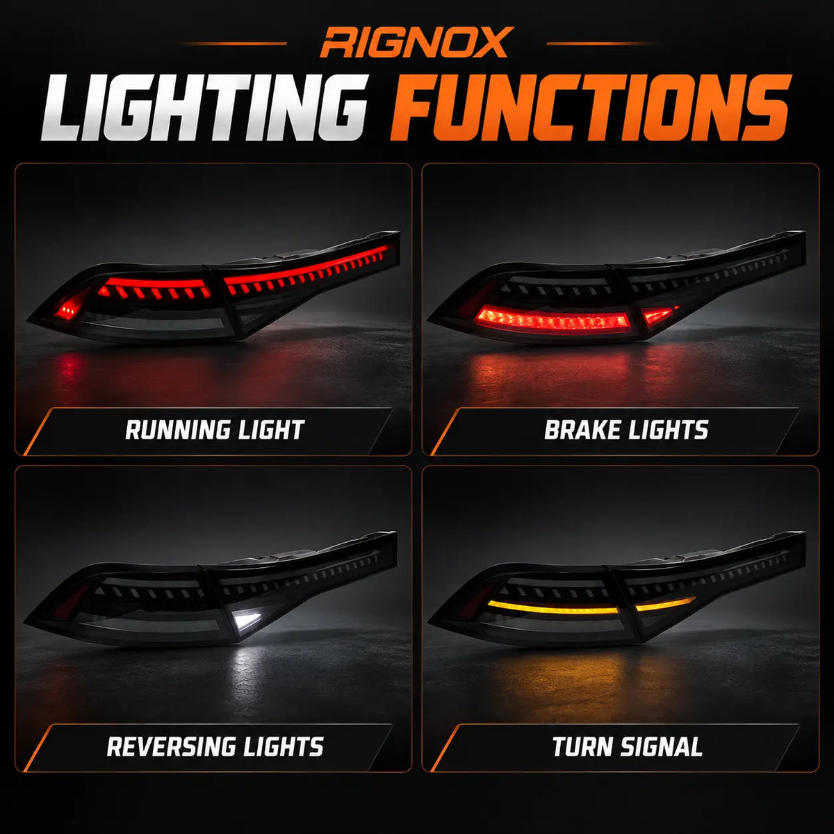 2023-2026 Honda Accord 11th Gen Sequential LED Tail Lights — lighting functions — T-ACC11-SW