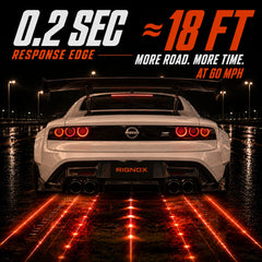 2023-2026 Nissan Z (400Z) RZ34 Triple Halo Sequential LED Tail Lights Assembly — brake response — 
T-400Z23-RGB