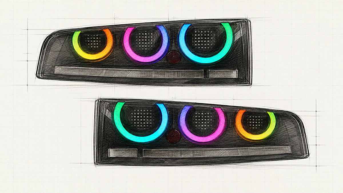 2023-2026 Nissan Z (400Z) RZ34 Triple Halo Sequential LED Tail Lights Assembly