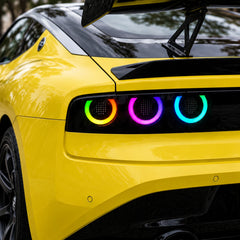 2023-2026 Nissan Z (400Z) RZ34 Triple Halo Sequential LED Tail Lights Assembly — rgb drl close-up — 
T-400Z23-RGB