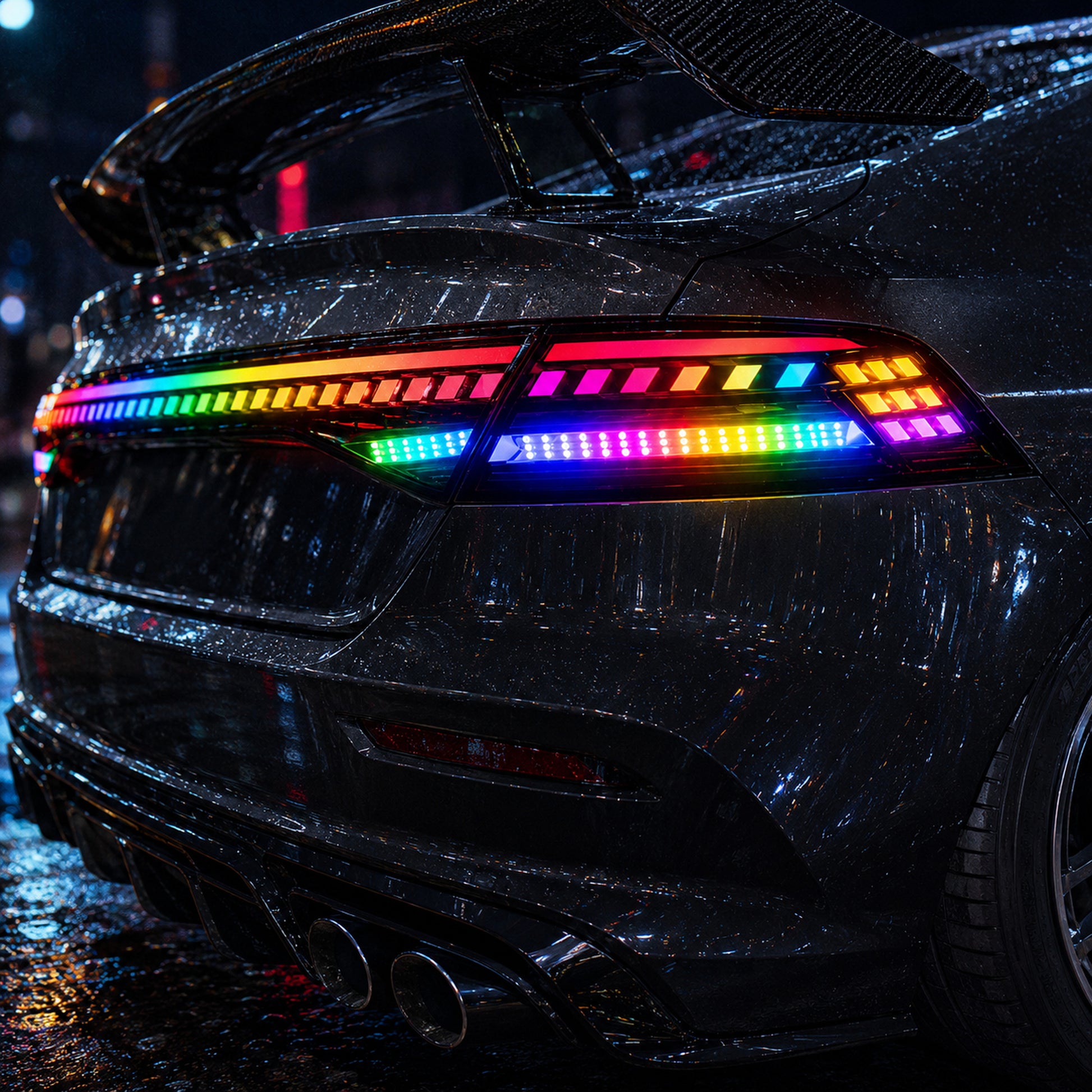 2023-2026 Honda Accord 11th Gen Sequential LED Tail Lights — RGB tail light close up04 - T-ACC11-SRGB
