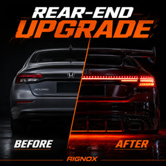 2023-2026 Honda Accord 11th Gen Sequential LED Tail Lights — smoked white before after - T-ACC11-SW