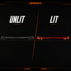 2023-2026 Honda Accord 11th Gen Sequential LED Tail Lights — smoked white lit unlit comparison - T-ACC11-SW