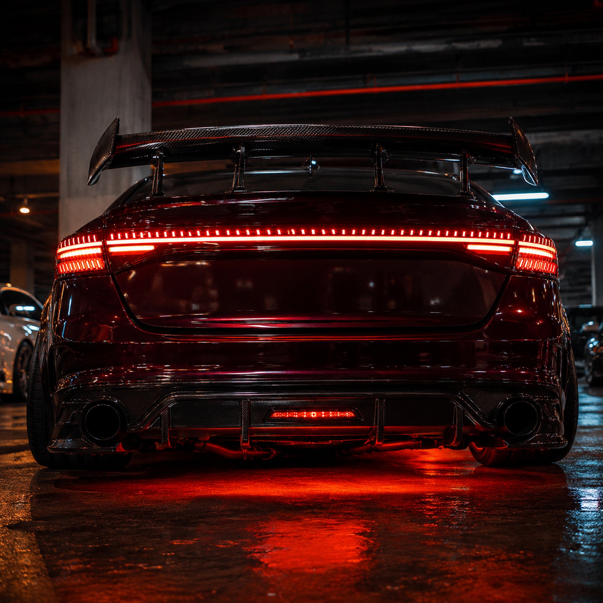 2023-2026 Honda Accord 11th Gen Sequential LED Tail Lights — smoked white low angle rear - T-ACC11-SW