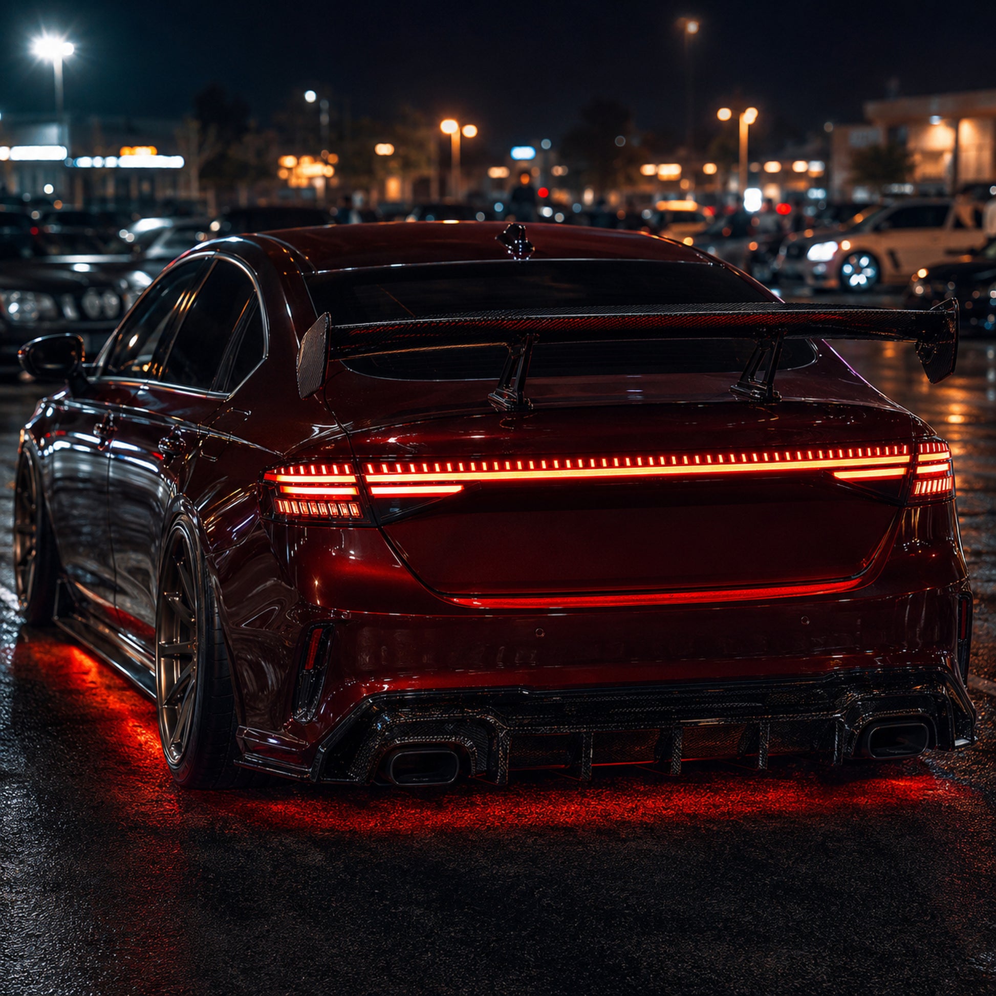 2023-2026 Honda Accord 11th Gen Sequential LED Tail Lights — smoked white parking lot rear - T-ACC11-SW