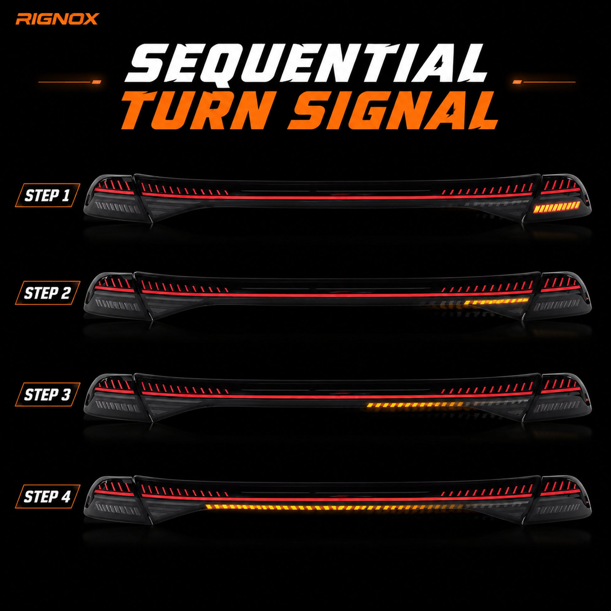 2023-2026 Honda Accord 11th Gen Sequential LED Tail Lights — smoked white sequential turn signal - T-ACC11-SW