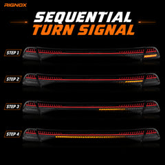 2023-2026 Honda Accord 11th Gen Sequential LED Tail Lights — smoked white sequential turn signal - T-ACC11-SW