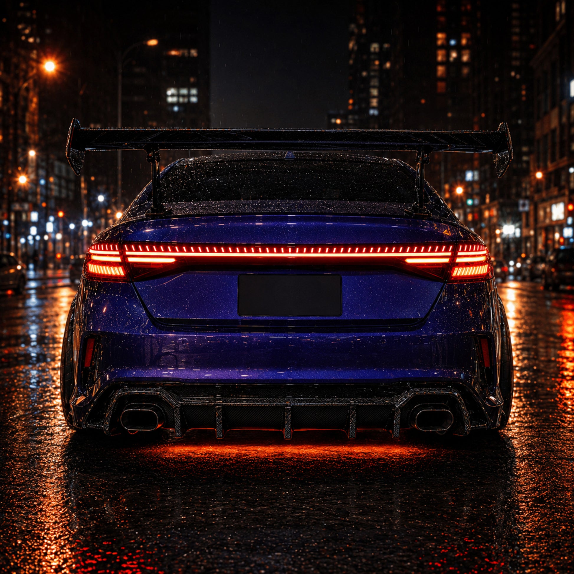 2023-2026 Honda Accord 11th Gen Sequential LED Tail Lights — smoked red LED installed rear view - T-ACC11-SR