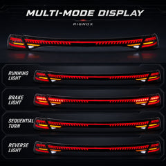 2023-2026 Honda Accord 11th Gen Sequential LED Tail Lights — smoked red LED multi mode display - T-ACC11-SR