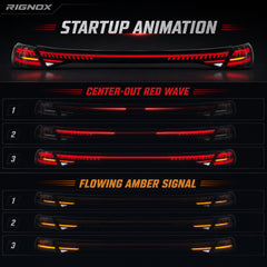 2023-2026 Honda Accord 11th Gen Sequential LED Tail Lights — smoked red LED sequential startup function - T-ACC11-SR