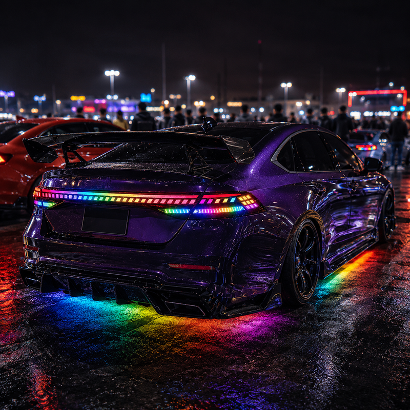 2023-2026 Honda Accord 11th Gen Sequential LED Tail Lights — RGB car meet wing stance - T-ACC11-SRGB