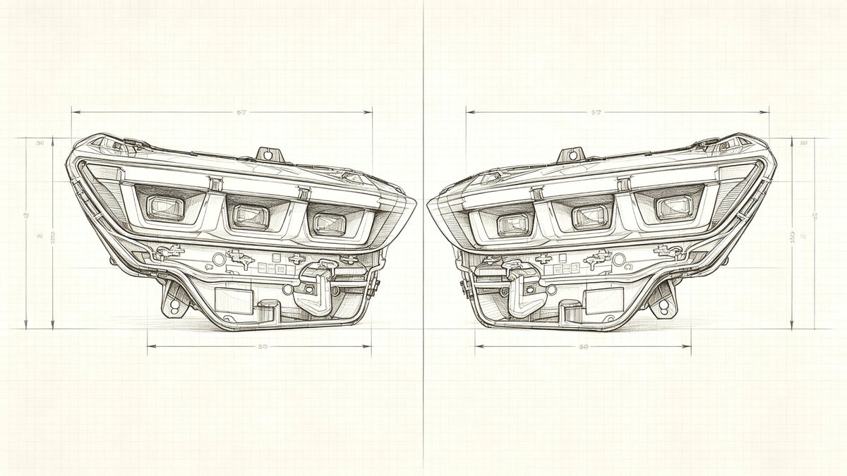 2024-2026 Ford Mustang S650 LED Triple Projector Headlights Assembly