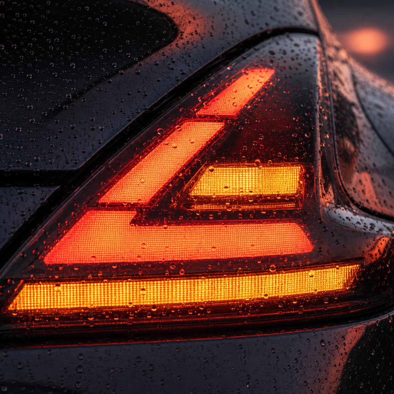 2008-2021 Nissan 370Z Z34 Sequential LED Tail Lights — ultra close LED texture - T-370Z-CW