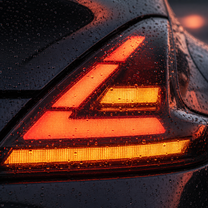 2008-2021 Nissan 370Z Z34 Sequential LED Tail Lights — ultra close LED texture - T-370Z-CW