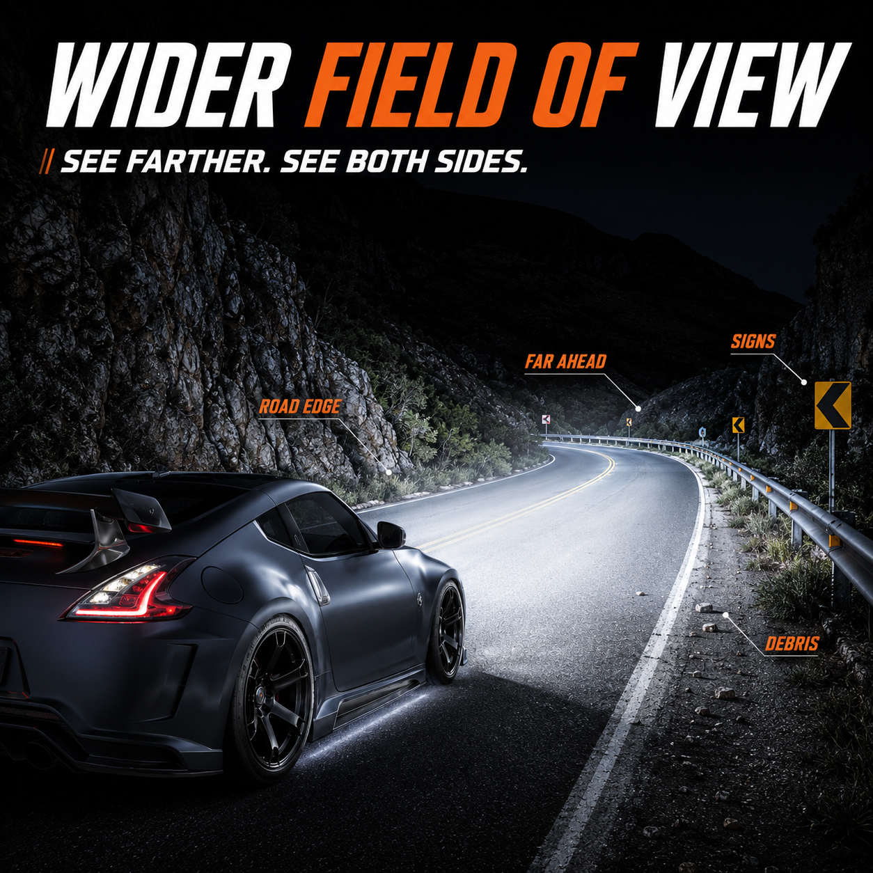 2008-2021 Nissan 370Z Z34 LED Triple Projector Headlights — product view 12