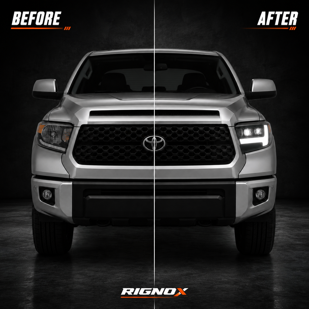 2014-2021 Toyota Tundra LED Headlights | Clear White DRL, Amber Turn Signal