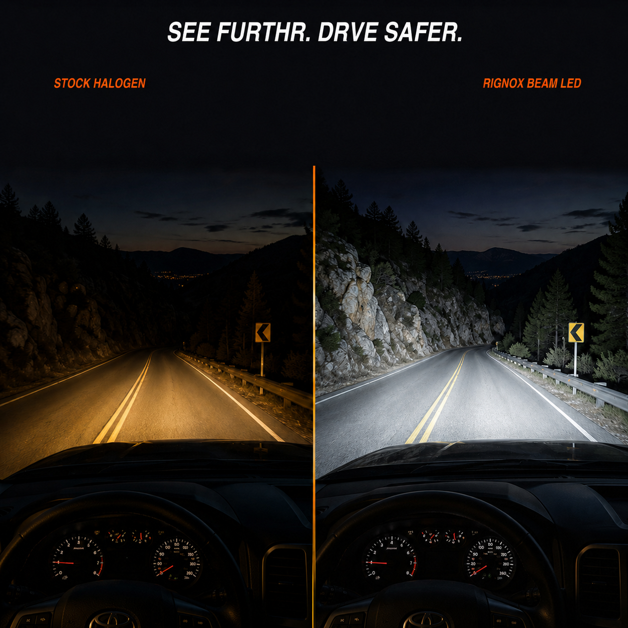 2014-2021 Toyota Tundra LED Dual Projector Headlights — product view 9 — H-TUN14