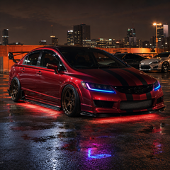 2006-2011 Honda Civic 8th Gen Sedan LED Multi Projector Headlights — product view 22 - H-CIV8-4P-RGB