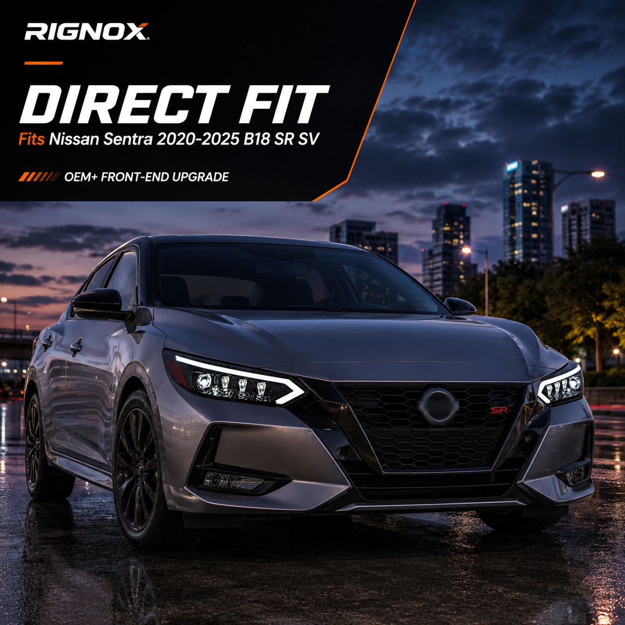 2020-2025 Nissan Sentra LED Projector Headlights — product view 6 - H-SEN20-Y