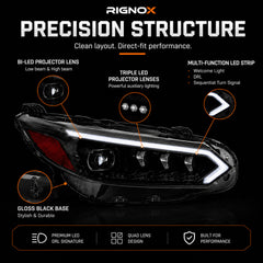 2020-2025 Nissan Sentra LED Projector Headlights — product view 14 - H-SEN20-Y