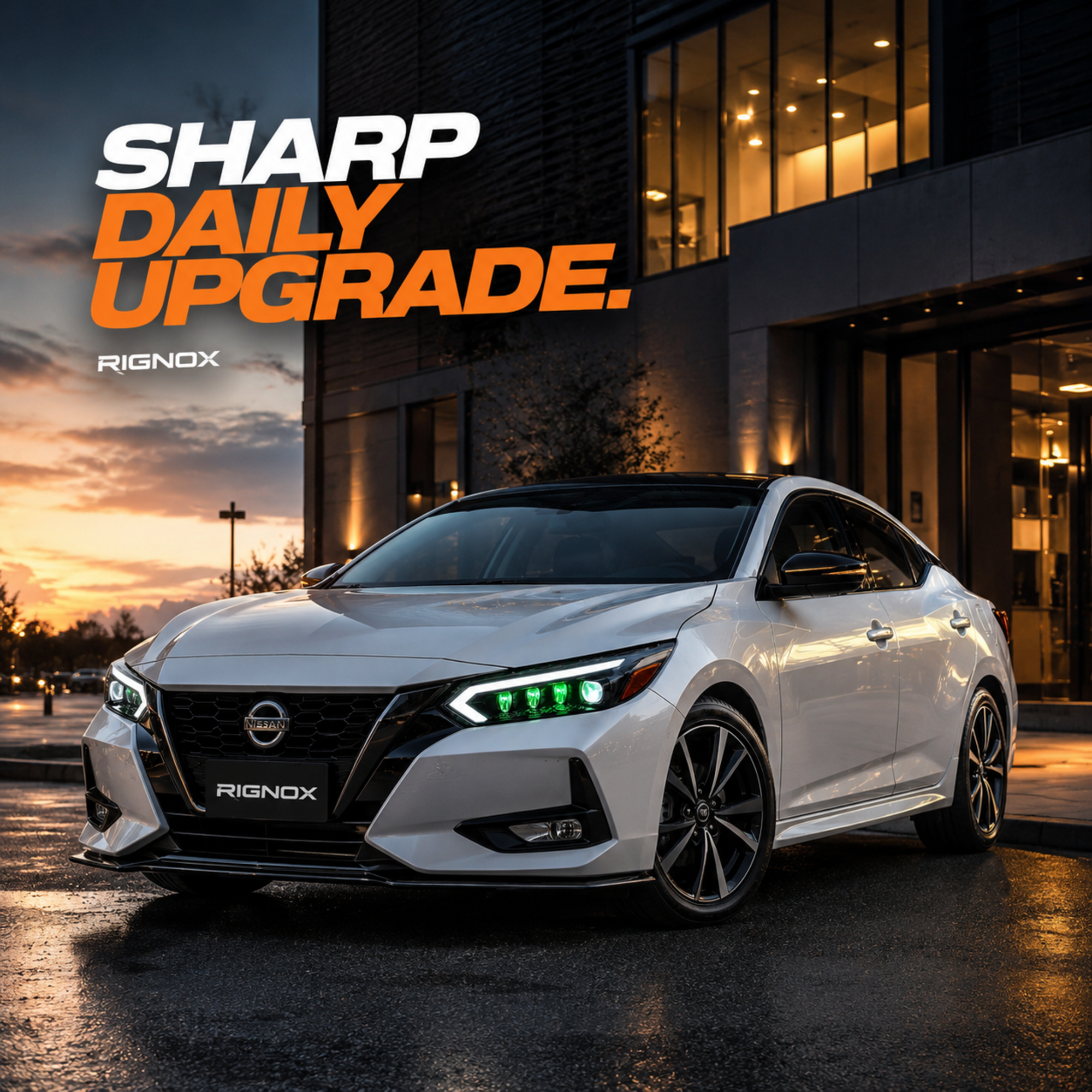 2020-2025 Nissan Sentra LED Projector Headlights — product view 39 - H-SEN20-RGBY