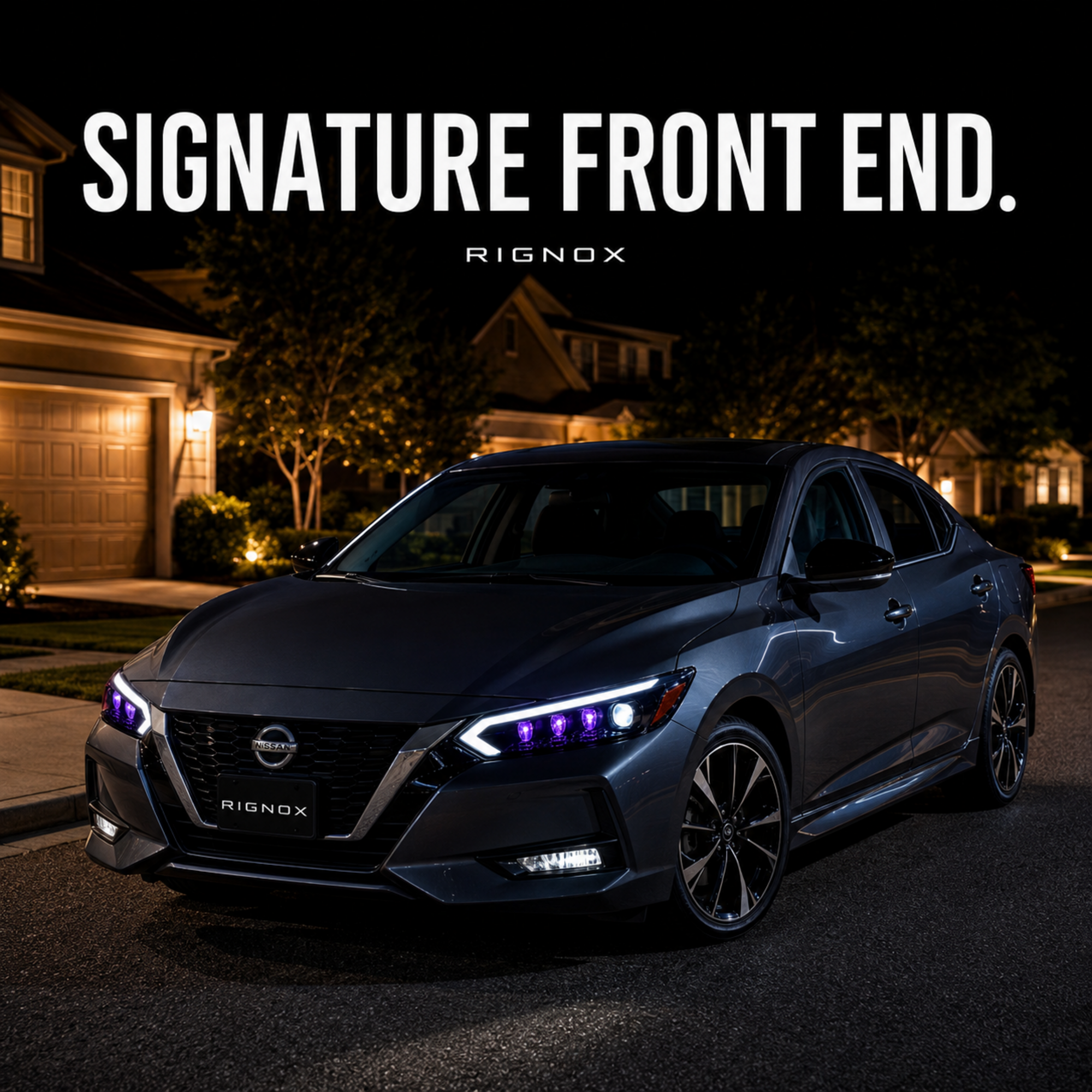 2020-2025 Nissan Sentra LED Projector Headlights — product view 47 - H-SEN20-RGBY