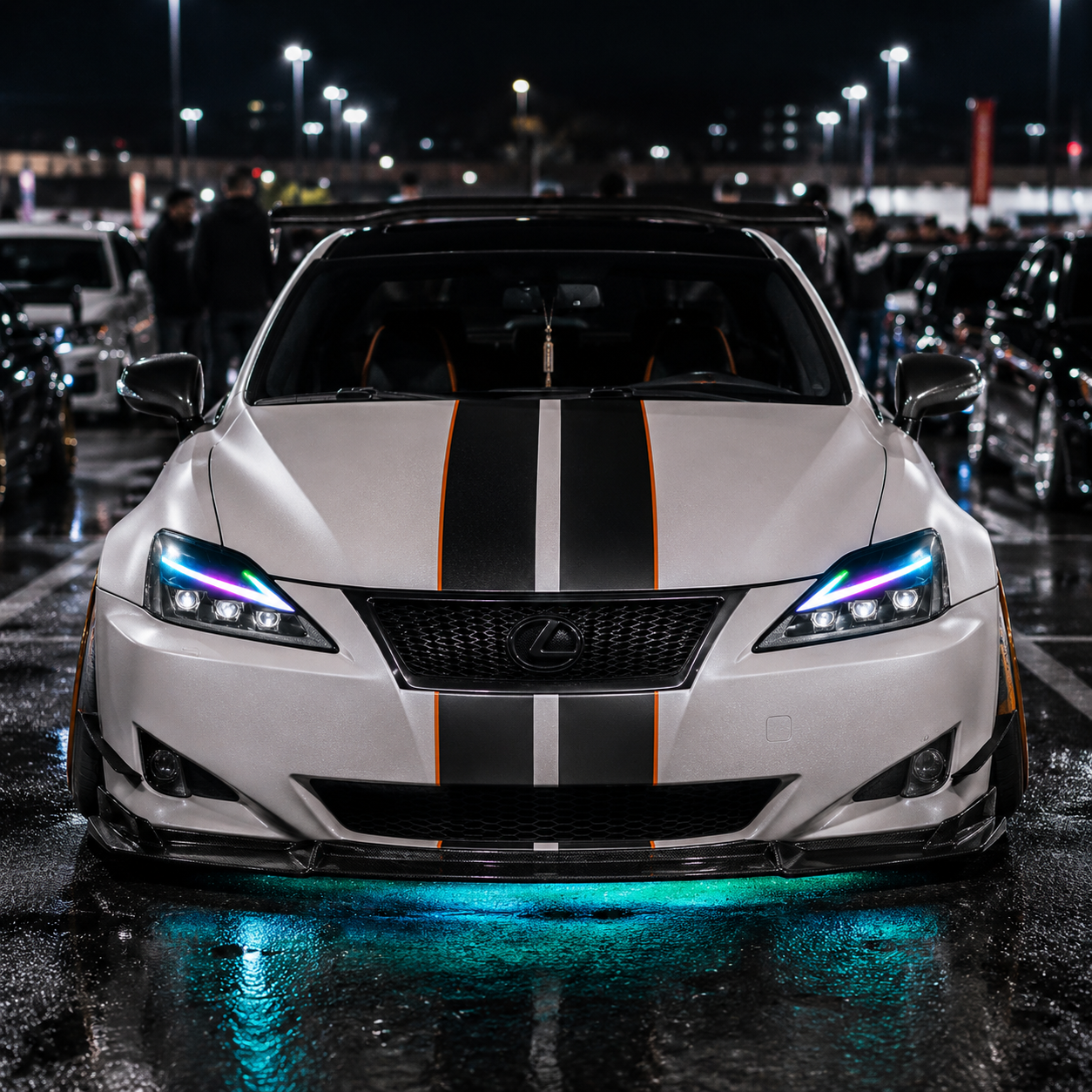 2006-2013 Lexus IS250 / IS350 / IS-F LED Triple Projector Headlights — product view 22 - H-IS06-CRGB