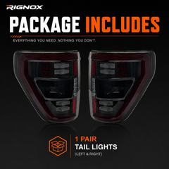 2021-2023 Ford F-150 LED Tail Lights — T-F150-21-XL T-F150-21-MID T-F150-21-HI