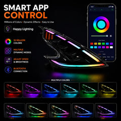 2008-2021 Nissan 370Z Z34 LED Triple Projector Headlights — smart app control — H-370Z08-RGB