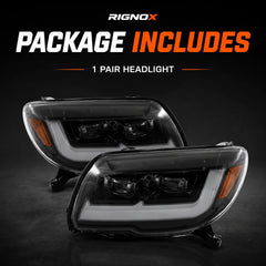 2006-2009 Toyota 4Runner LED Dual Projector Headlights — package contents — H-4RN06-BK