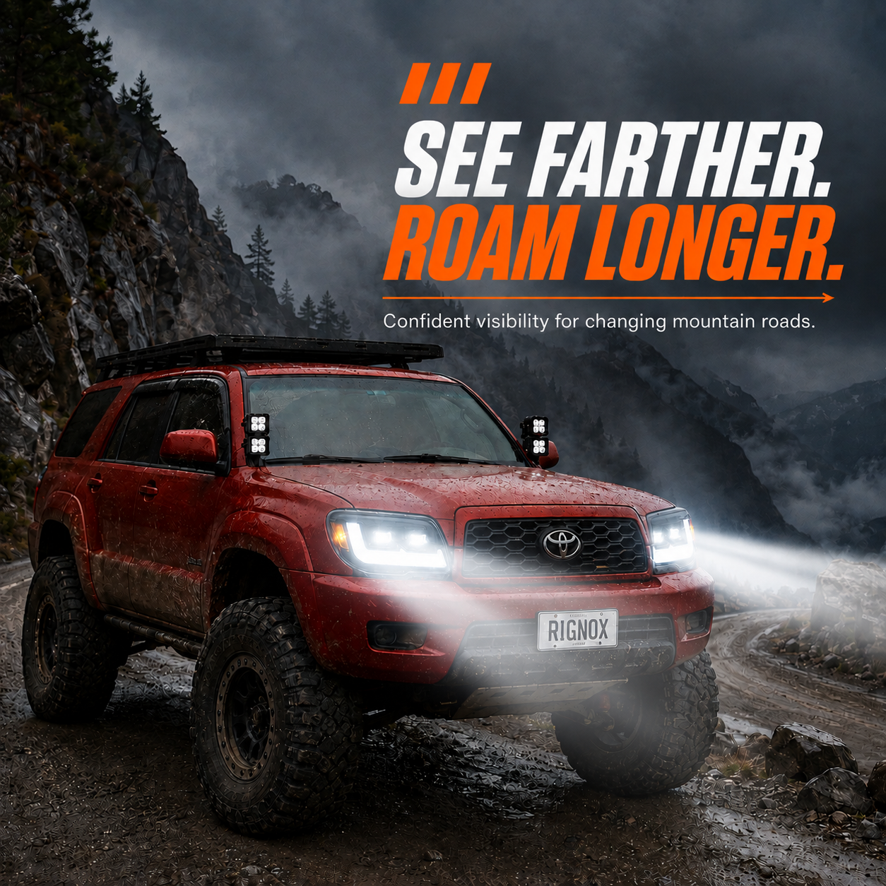 2006-2009 Toyota 4Runner LED Dual Projector Headlights — H-4RN06-BK