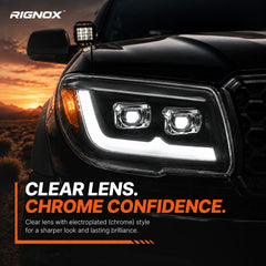 2006-2009 Toyota 4Runner LED Dual Projector Headlights — close-up 2 — H-4RN06-CH