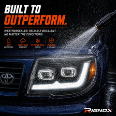 2006-2009 Toyota 4Runner LED Dual Projector Headlights — waterproof test — H-4RN06-CH