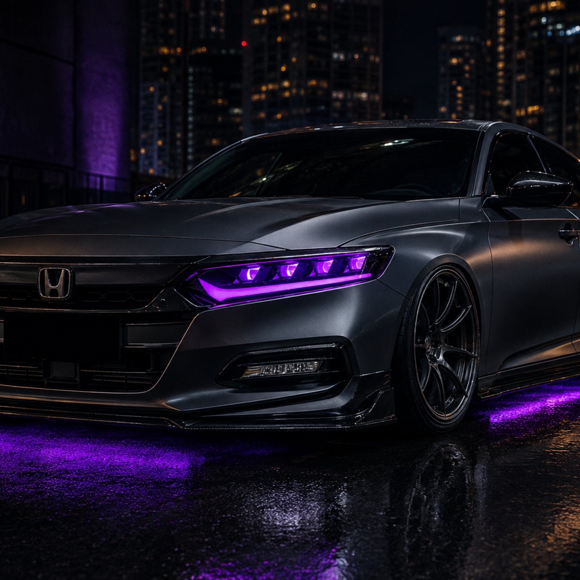 2018-2022 Honda Accord 10th Gen LED Quad Projector Headlights — product view 4 - H-ACC10-CRGB