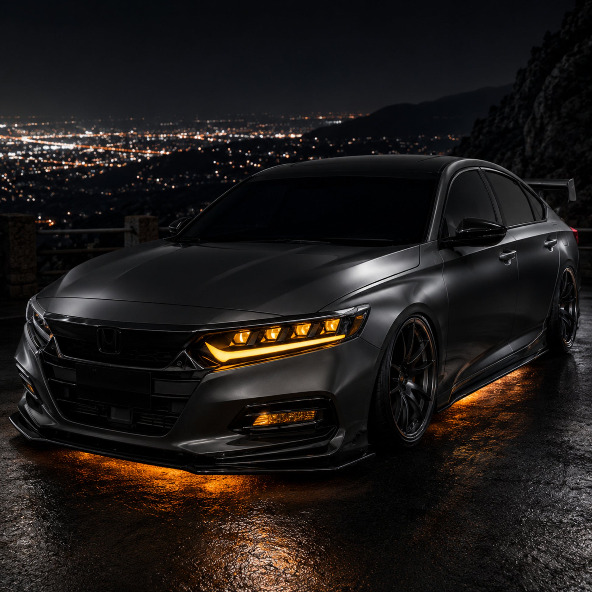 2018-2022 Honda Accord 10th Gen LED Quad Projector Headlights — product view 9 - H-ACC10-CRGB