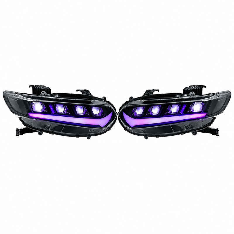 2018-2022 Honda Accord 10th Gen LED Quad Projector Headlights — product view 1 - H-ACC10-CRGB