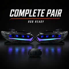 2018-2022 Honda Accord 10th Gen LED Quad Projector Headlights — product view 18 - H-ACC10-CRGB