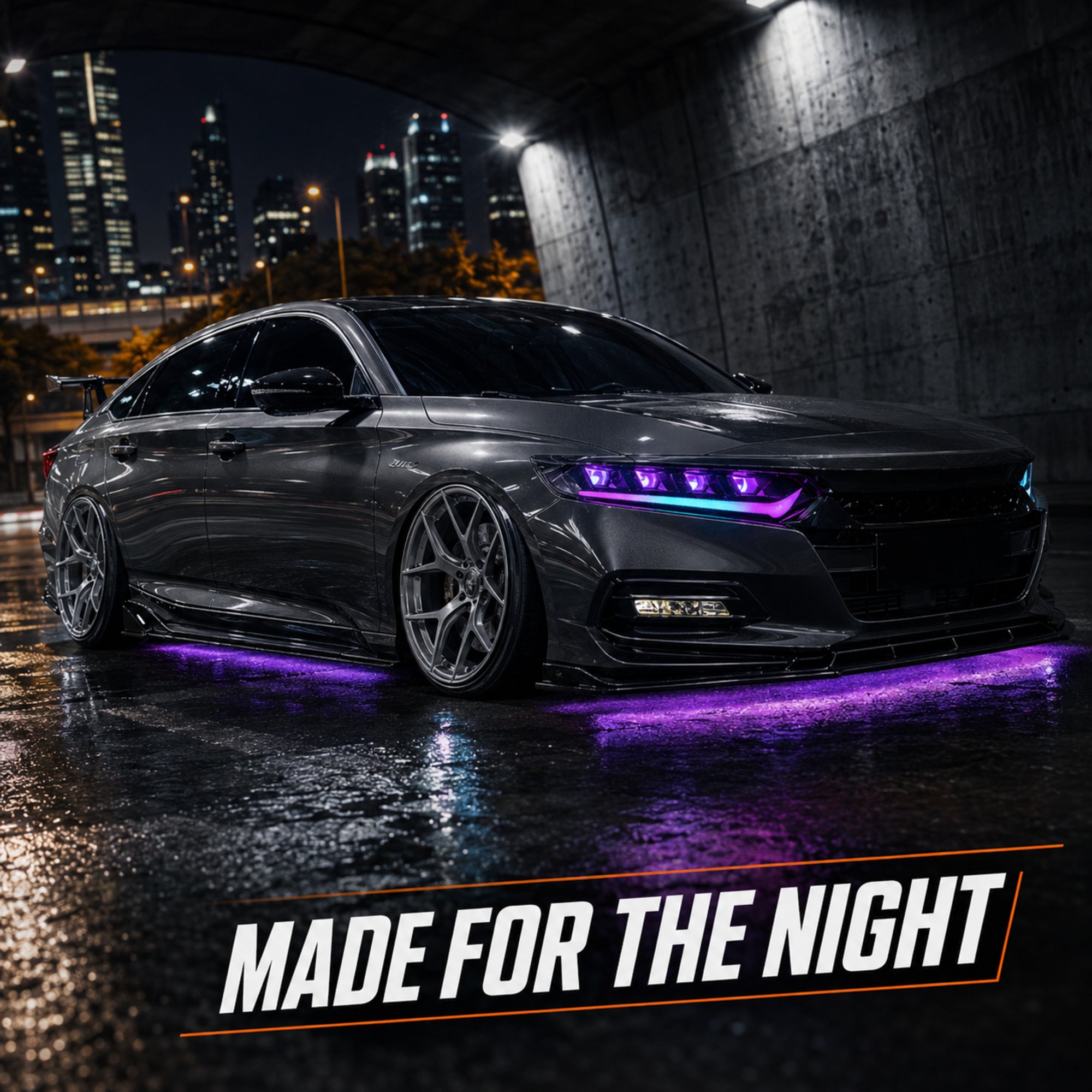 2018-2022 Honda Accord 10th Gen LED Quad Projector Headlights — product view 14 - H-ACC10-CRGB