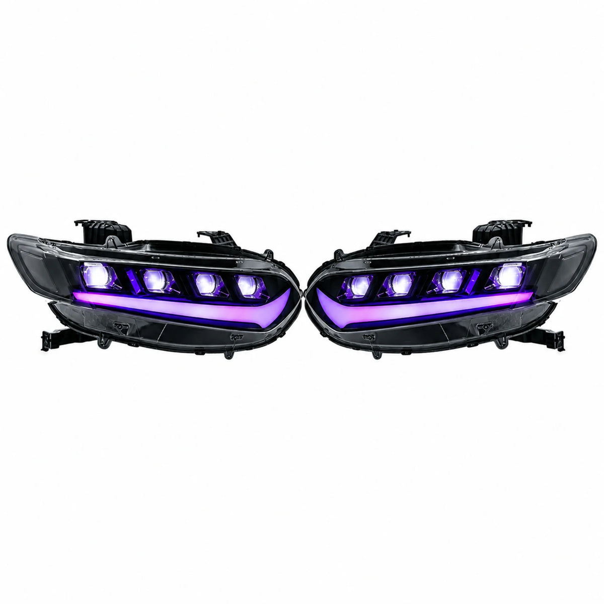 2018-2022 Honda Accord 10th Gen LED Quad Projector Headlights — main product view — H-ACC10-CRGB