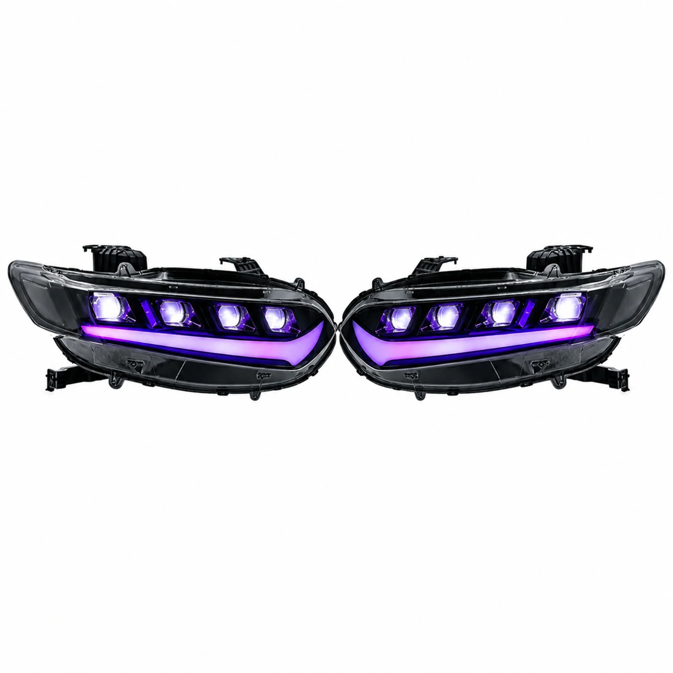 2018-2022 Honda Accord 10th Gen LED Quad Projector Headlights — main product view — H-ACC10-CRGB