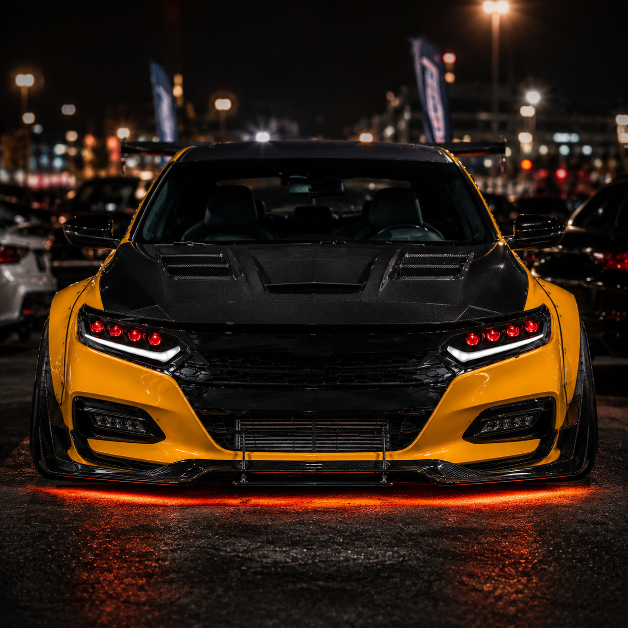 2018-2022 Honda Accord 10th Gen LED Quad Projector Headlights — product view 40 - H-ACC10-DE