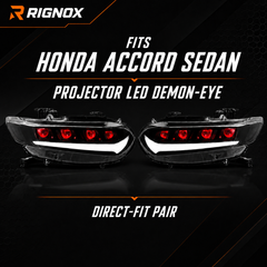 2018-2022 Honda Accord 10th Gen LED Quad Projector Headlights — product view 45 - H-ACC10-DE