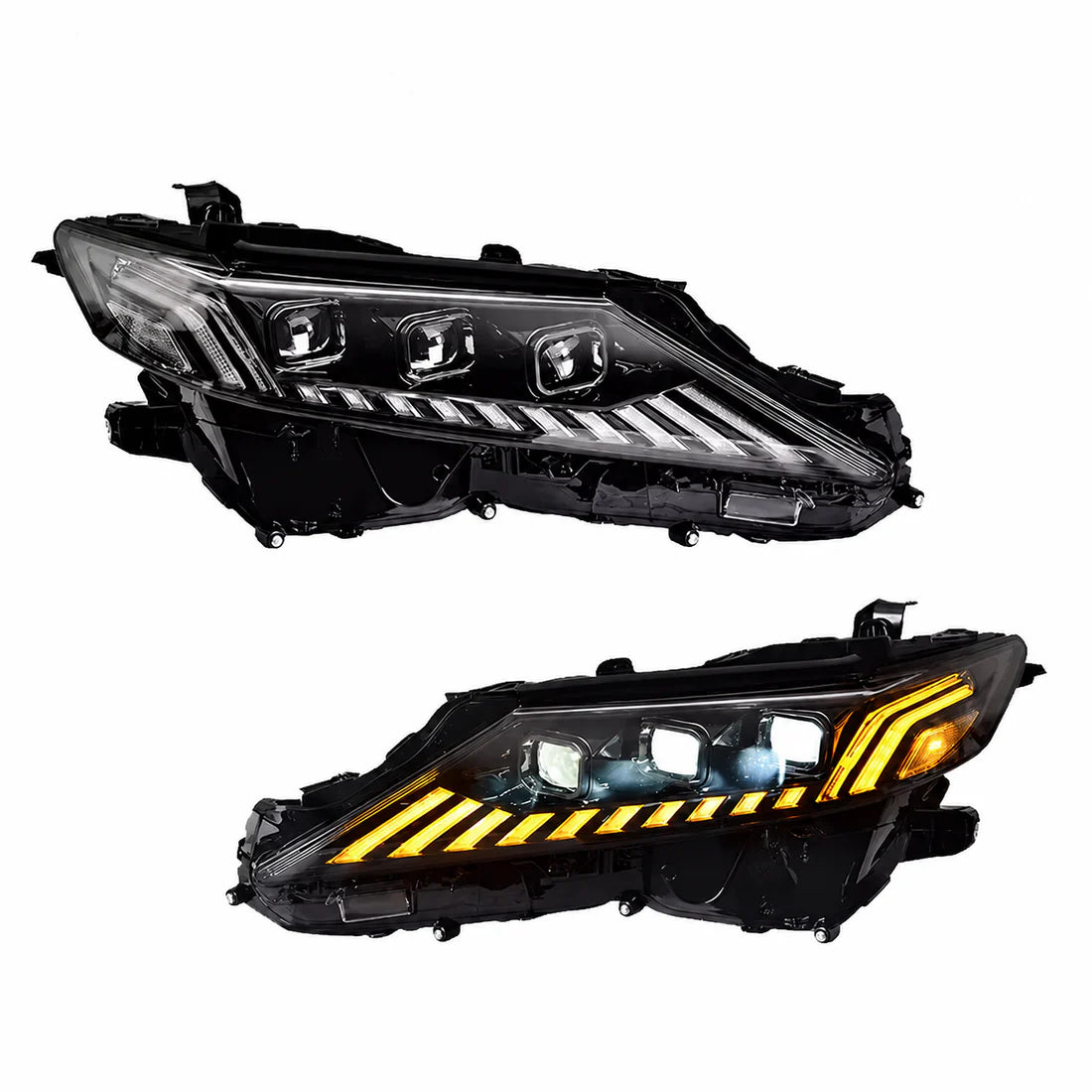 2018-2024 Toyota Camry LED Triple Projector Headlights — main product view — H-CAM18-CW