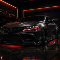 2018-2024 Toyota Camry LED Triple Projector Headlights — product view 19 - H-CAM18-CRGB