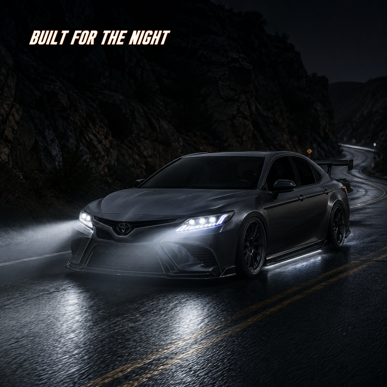 2018-2024 Toyota Camry LED Triple Projector Headlights — product view 23 - H-CAM18-CRGB