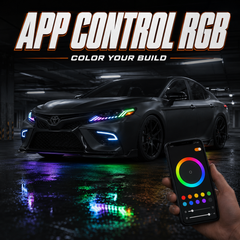 2018-2024 Toyota Camry LED Triple Projector Headlights — product view 25 - H-CAM18-CRGB