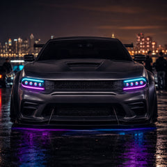 2015-2023 Dodge Charger LED Quad Projector Headlights — product view 18 - H-CHA15-CRGB